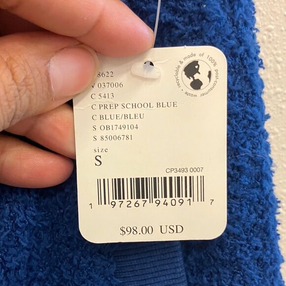 Free people movement cuddle up prep school blue Cozycore jogger pants NEW - Picture 5 of 13